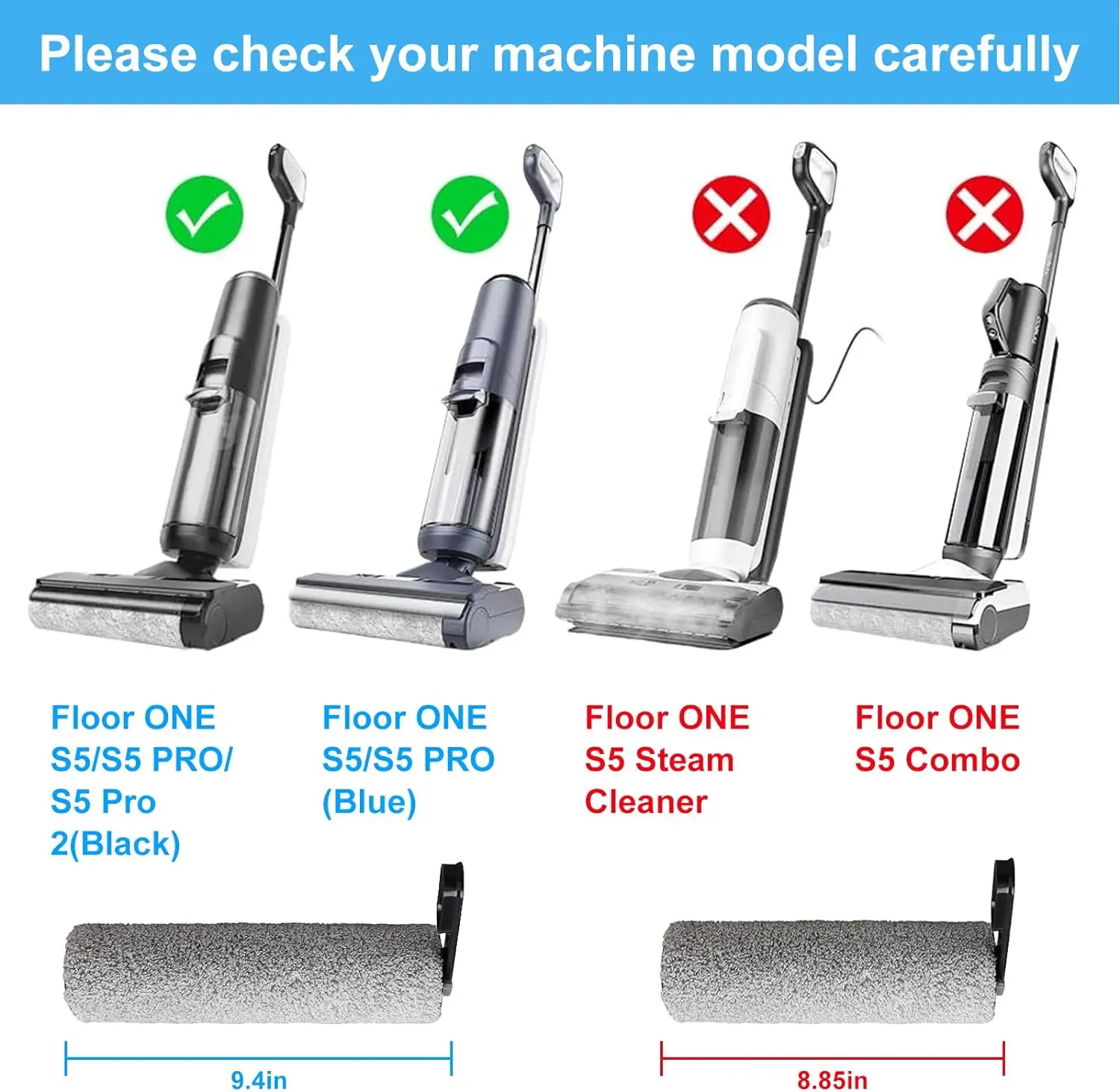 Floor ONE S5 sostituzione filtro HEPA e rullo a spazzola per Tineco Floor ONE S5/Floor One S5 Pro aspirapolvere a secco senza fili