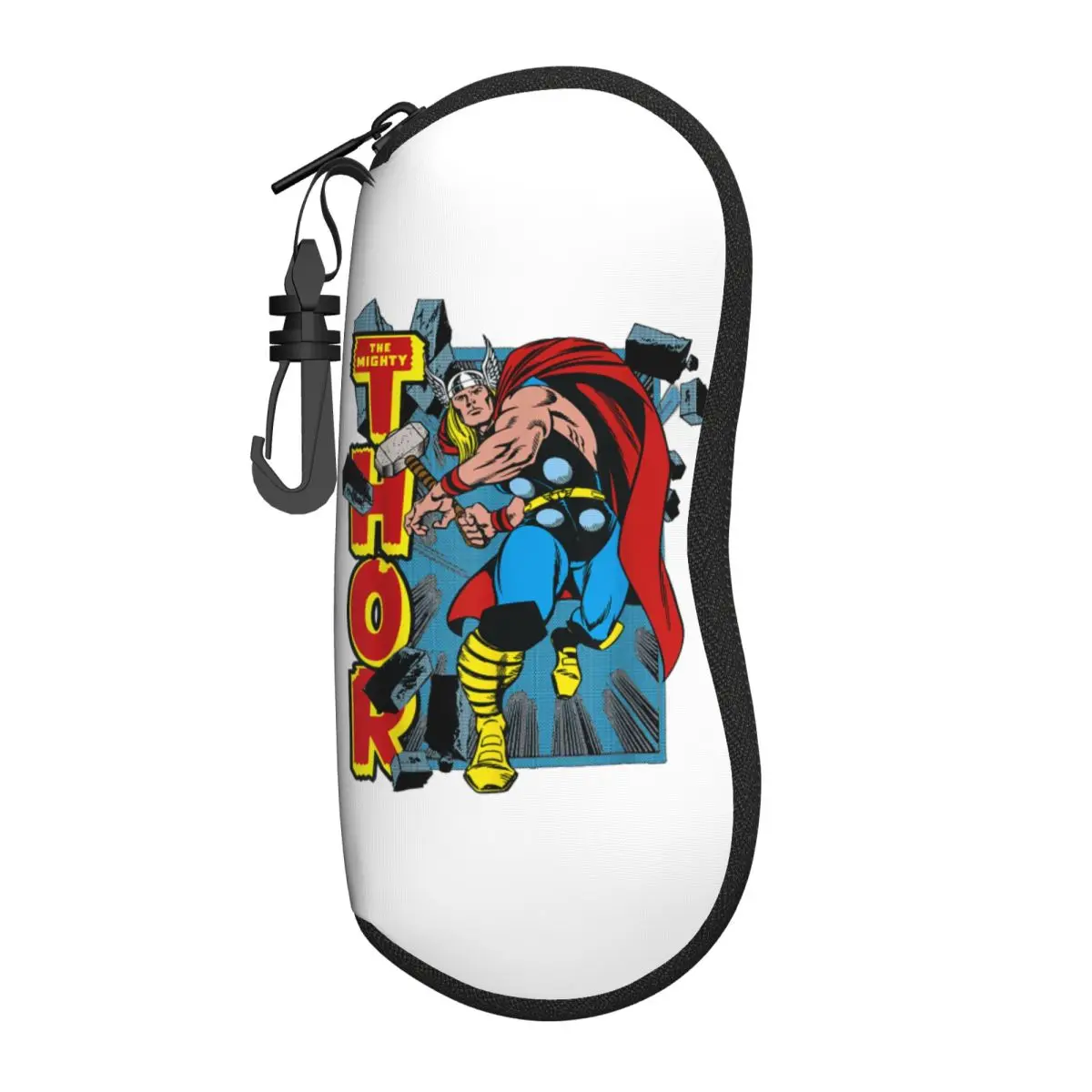 

The Mighty Thor Break Through Poster Glasses Case Travel Zipper Eyeglasses Box Vintage Glasses Box