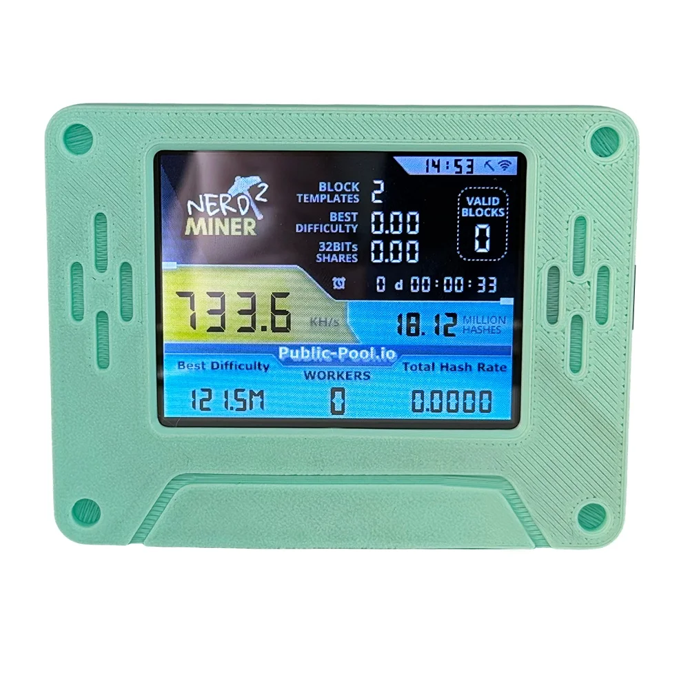 AB11-Upgraded Bitcoin 735Kh/S Nerdminer V2 BTC Solo Miner 2.8