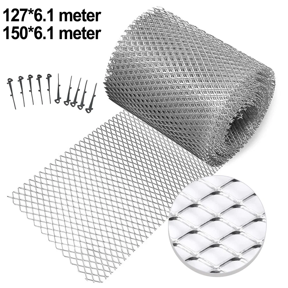 15cm×6m Roof Gutter Guard Mesh Stops Blockage Leaf Protection Cover Netting Plastic Gutter Net Overflow Cleaning Tool