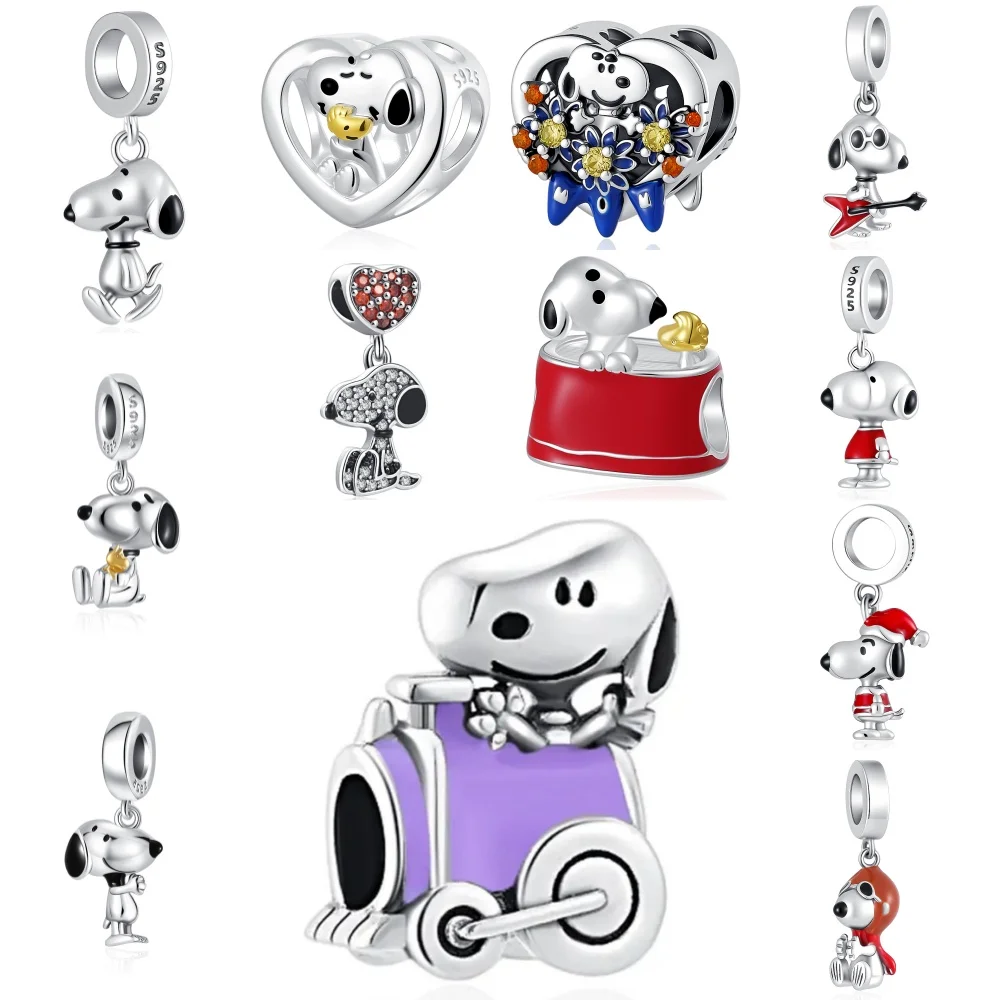 New 925 Silver,Cute Cartoon Dog,Pumpkin,Car,Headband Bead Pendant Fit Original Bracelet DIY Accessories Exquisite Jewelry ﻿ - view 3
