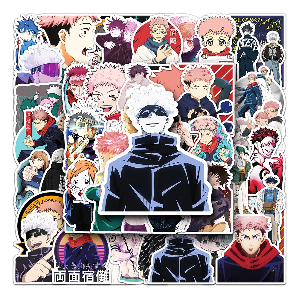 10/30/50PCS Anime Jujutsu Kaisen Stickers Kid Gift Decoration DIY Luggage Fridge Skateboard Car Cool Graffiti Decal Classic Toy