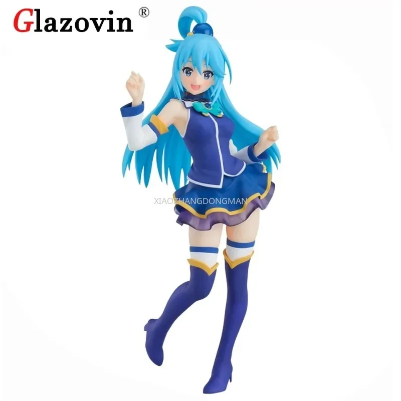 W magazynie oryginalne oryginalne KonoSuba błogosławieństwo boże na tym cudownym świecie Aqua zabawki figurki akcji pcv lalki modelowe