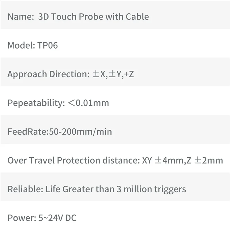 Nueva tecnología CNC, último buscador de bordes de sonda táctil 3D antivuelco V6 para encontrar la sonda CNC de escritorio central Compatible con y Grbl A