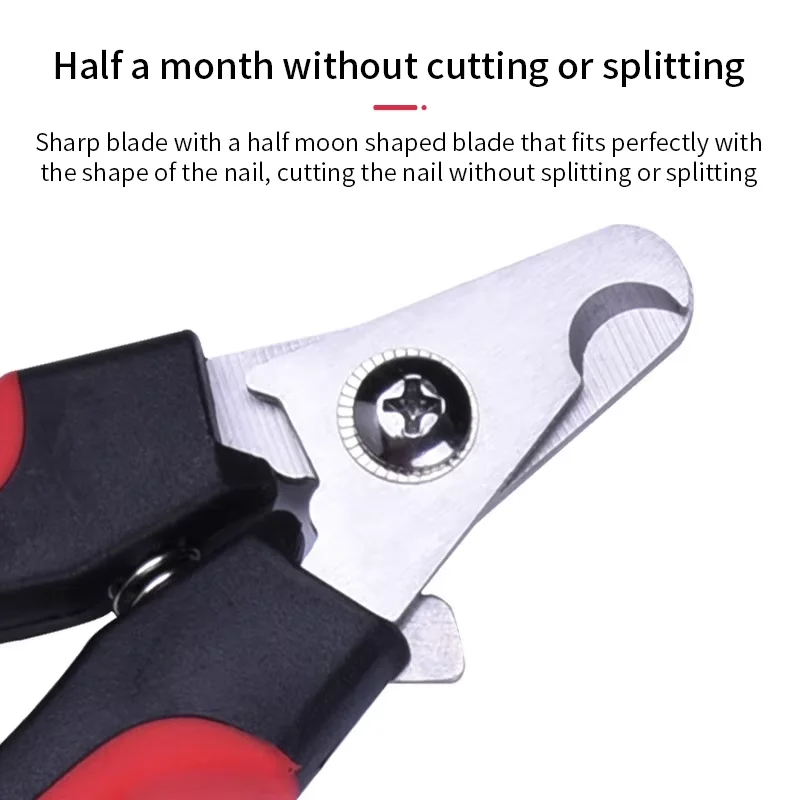Professional Pet Nail Clipper with Safety Guard Stainless Steel Scissors Cat Dog for Claw Care Grooming Supplies Size Fits