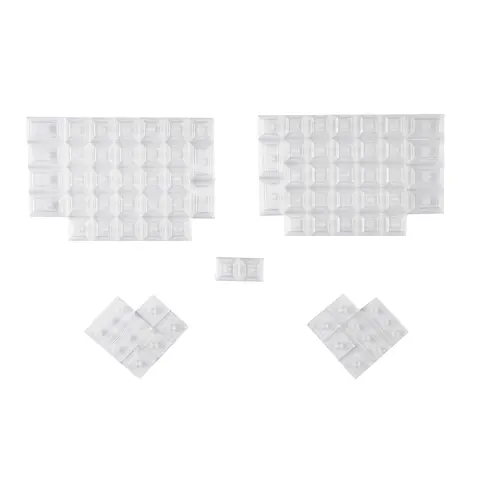 YMDK DSA Profile Transparent Keycap Set Blank Black Clear ABS Keycaps Set For Ergo Ergodox Planck Preonic Lily 58 Keyboard