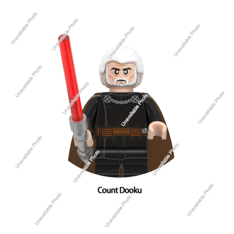 Mainan laris Star Wars mainan figur Star Wars komandan fox Darth Vader Boba Fett Hitung Dooku Block mainan figur Robot Mini boneka rakitan bata