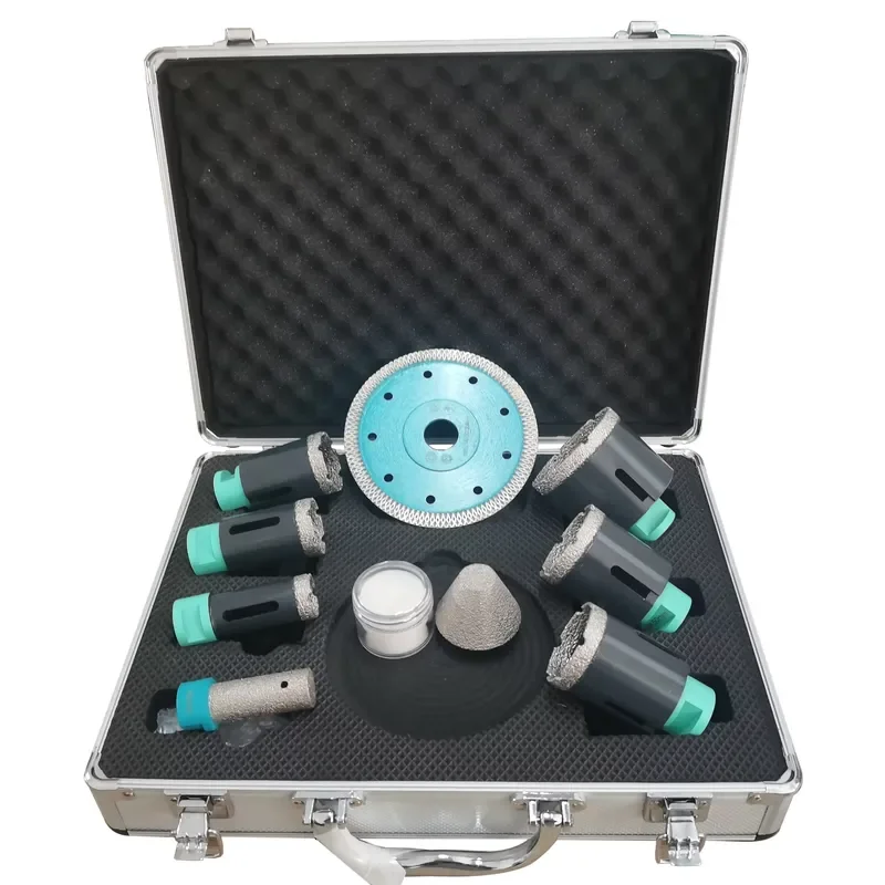 Vacuum Brazed Diamond Hole Saw Drilling Core Bit Set Diamond Drill Bits for Tile Ceramic Stone Granite Marble