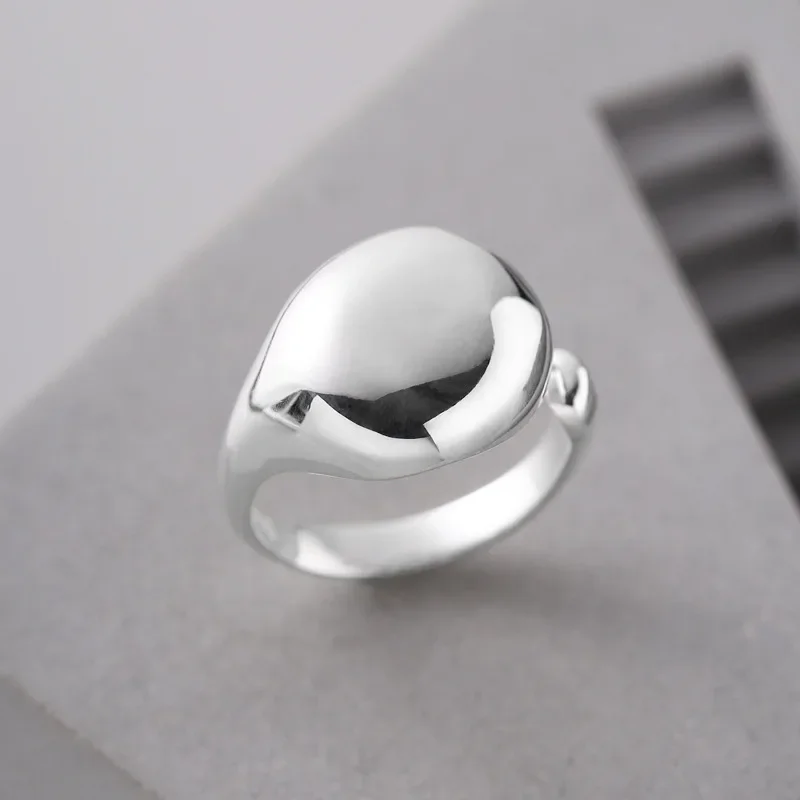 XINYI New in 925 Sterling Silver Ellipse Smooth surface Women\'s Rings Wedding Luxury Designer Jewelry Wholesale Jewellery Moneys