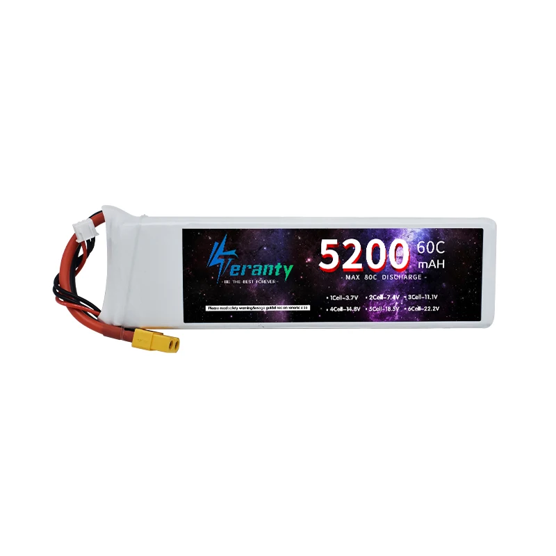 2Sets 7.4V Lipo 2s Battery 5200mAh 60C 7.4V RC Battery with Tamiya Connector XT60 Plug For Plane Drones RC Helicopter Boats