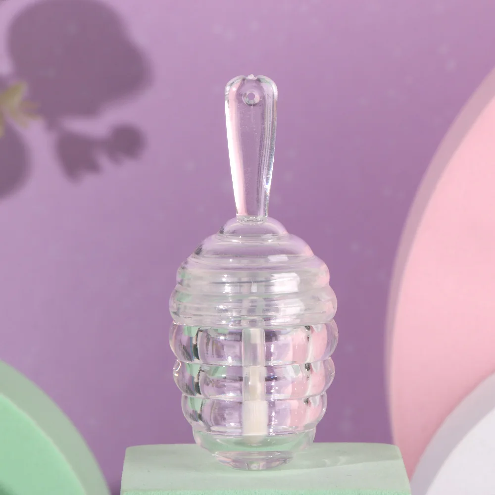 5.5 Ml Mini Clear Plastic Honey Pots Shaped Lip Gloss Tube Refillable Diy Lip Gloss Containers Bottle Empty