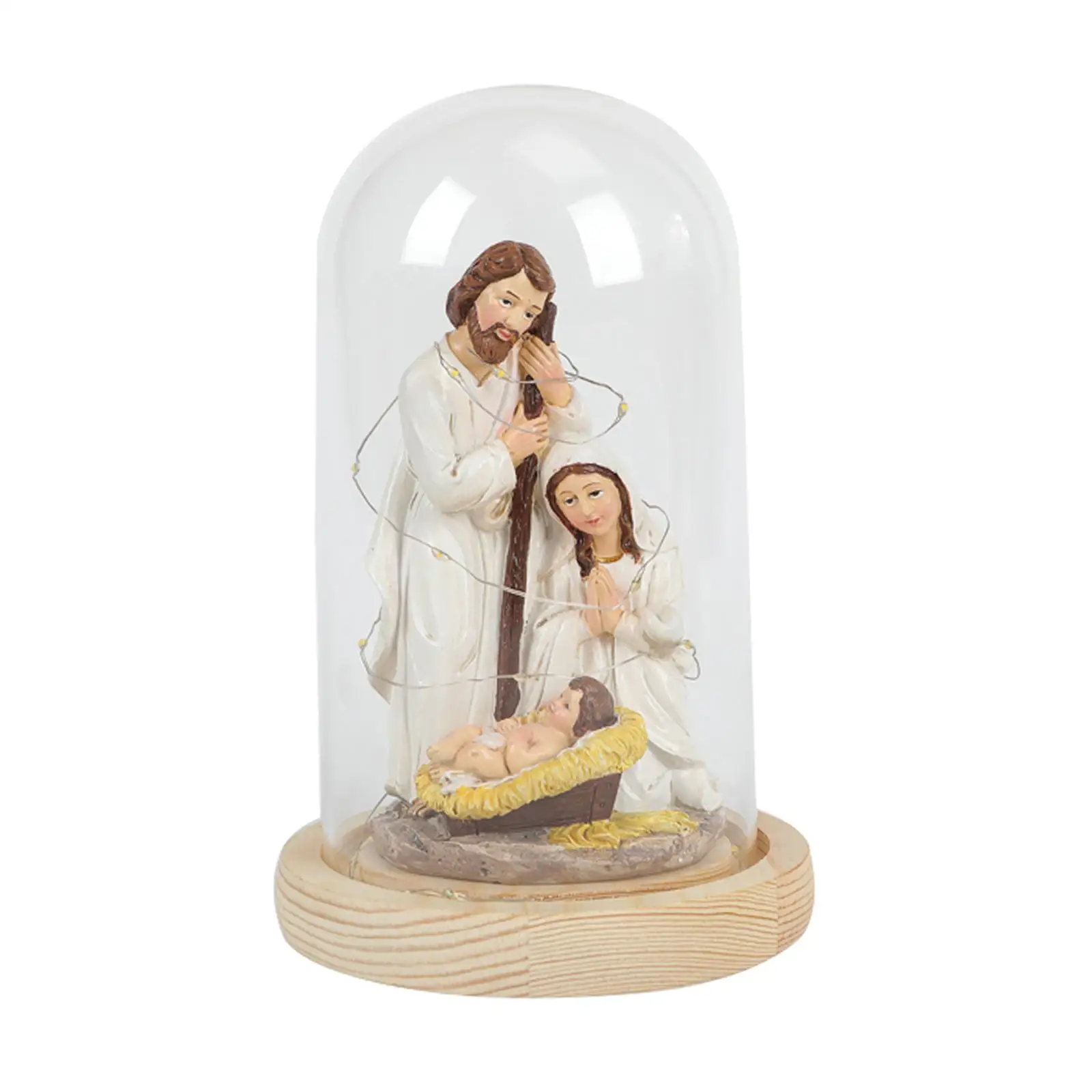 Resin Christmas Nativity Scene Statue Decoration for Home Luxury Room Ornaments Table Dining Centrepiece Office Shelf