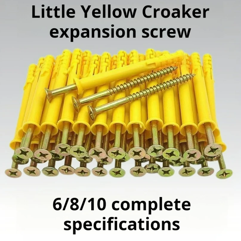 

wholesa 50set Drywall Anchor & Screw Assortment Kit Plastic Wall Anchors Flat Head Screws - M10 Galvanized Screws 2025 new