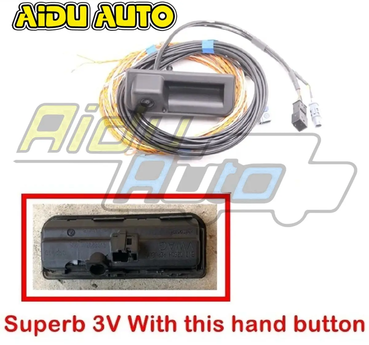 FOR Skoda Octavia MK3 III Superb 3V B8 Rear View Trunk handle Camera with Highline Guidance Line Wiring harness 3V0 827 566 N