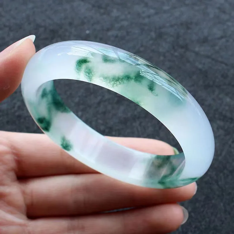 

Hot Selling Genuine Carved Natural Jade Bangle Bracelet Charm Jadeite Jewellery Fashion Amulet Luck Gifts for Women Fine Jewel