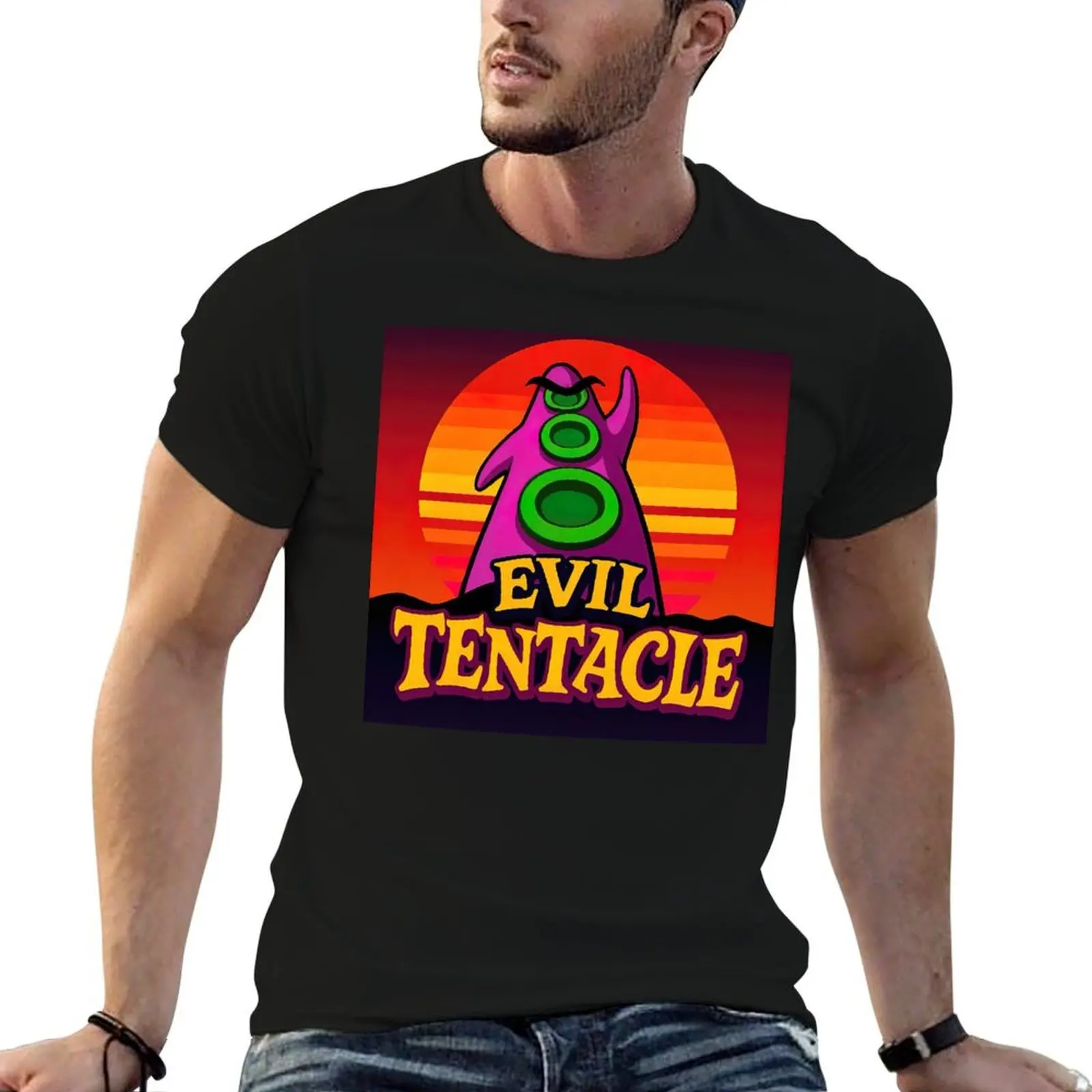 

Evil Tentacle T-Shirt cotton tshirt 100% cotton t shirts high quality t shirts for man graphic funny T-shirt