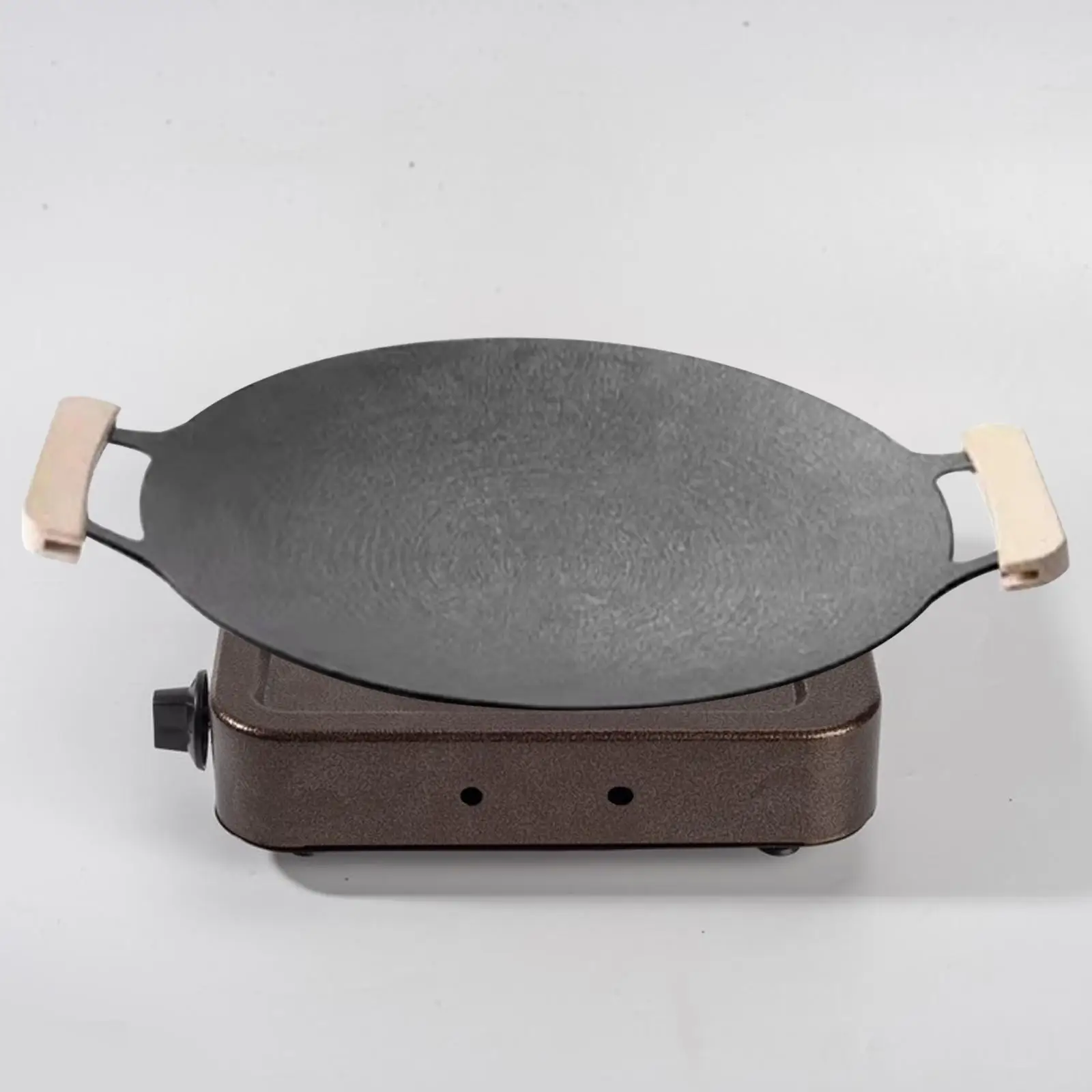 Korean BBQ Pan with Handles Cookware Barbecue Grill for BBQ Outdoor Camping
