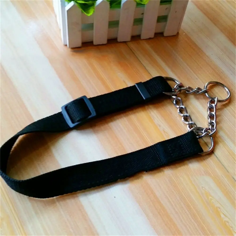 Pet Collar Half Check Choke Nylon Necklace Porable Outdoor Cat Dog Training Chain Animal Accessories