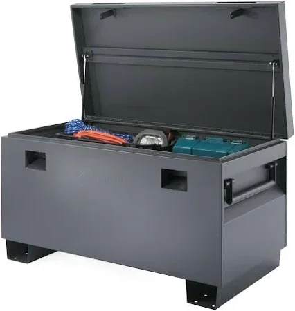 

Portable industrial job site tool storage box