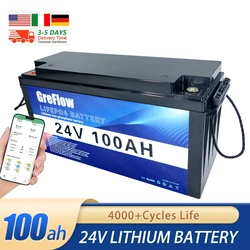 LiFePO4 Battery 24v 100Ah Built in -BMS for Home Energy Storage Solar Perfect No Tax