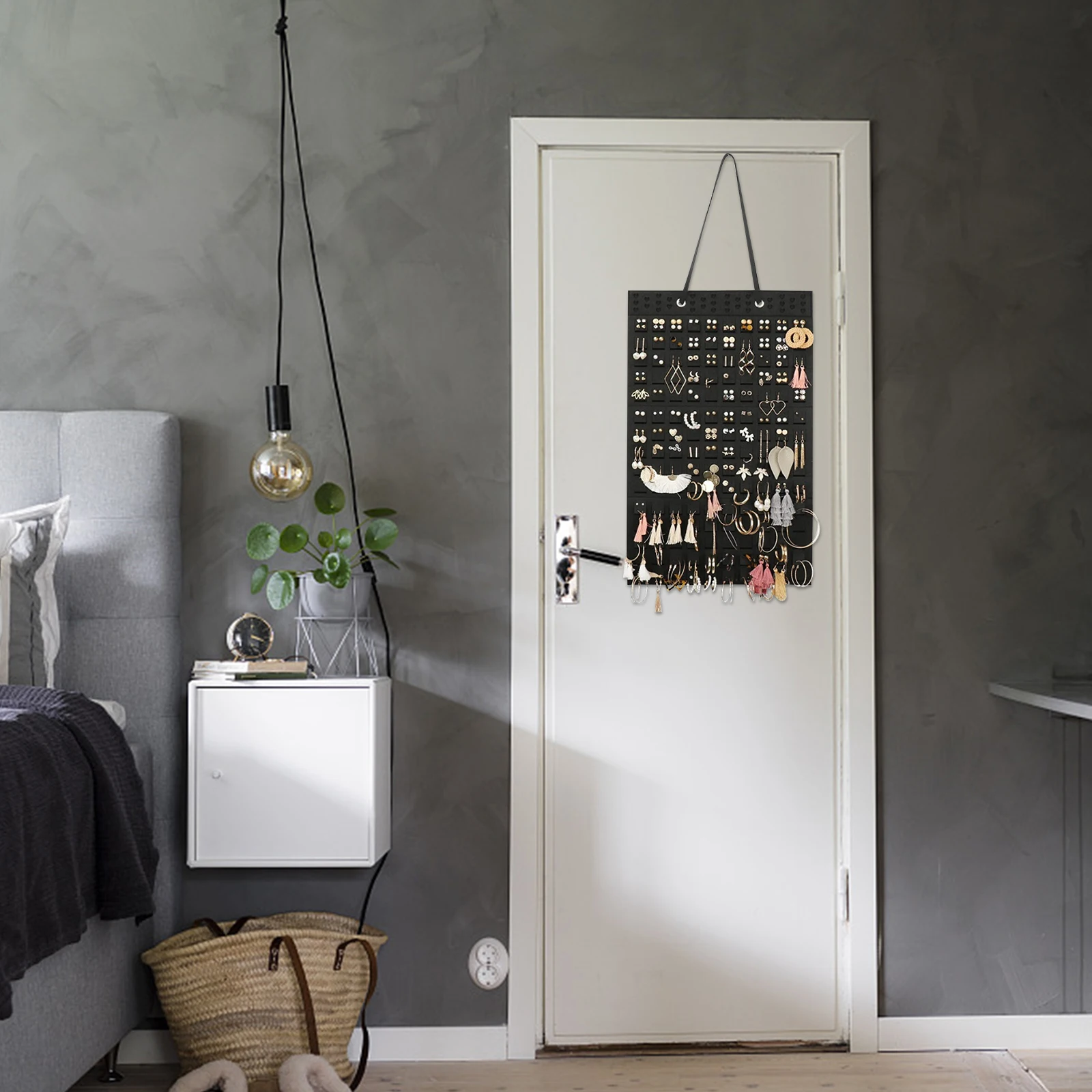 

Felt Wall Jewelry Organizer Hanging Earring Display Holder Lightweight Jewelry Organizer for Earrings Necklaces