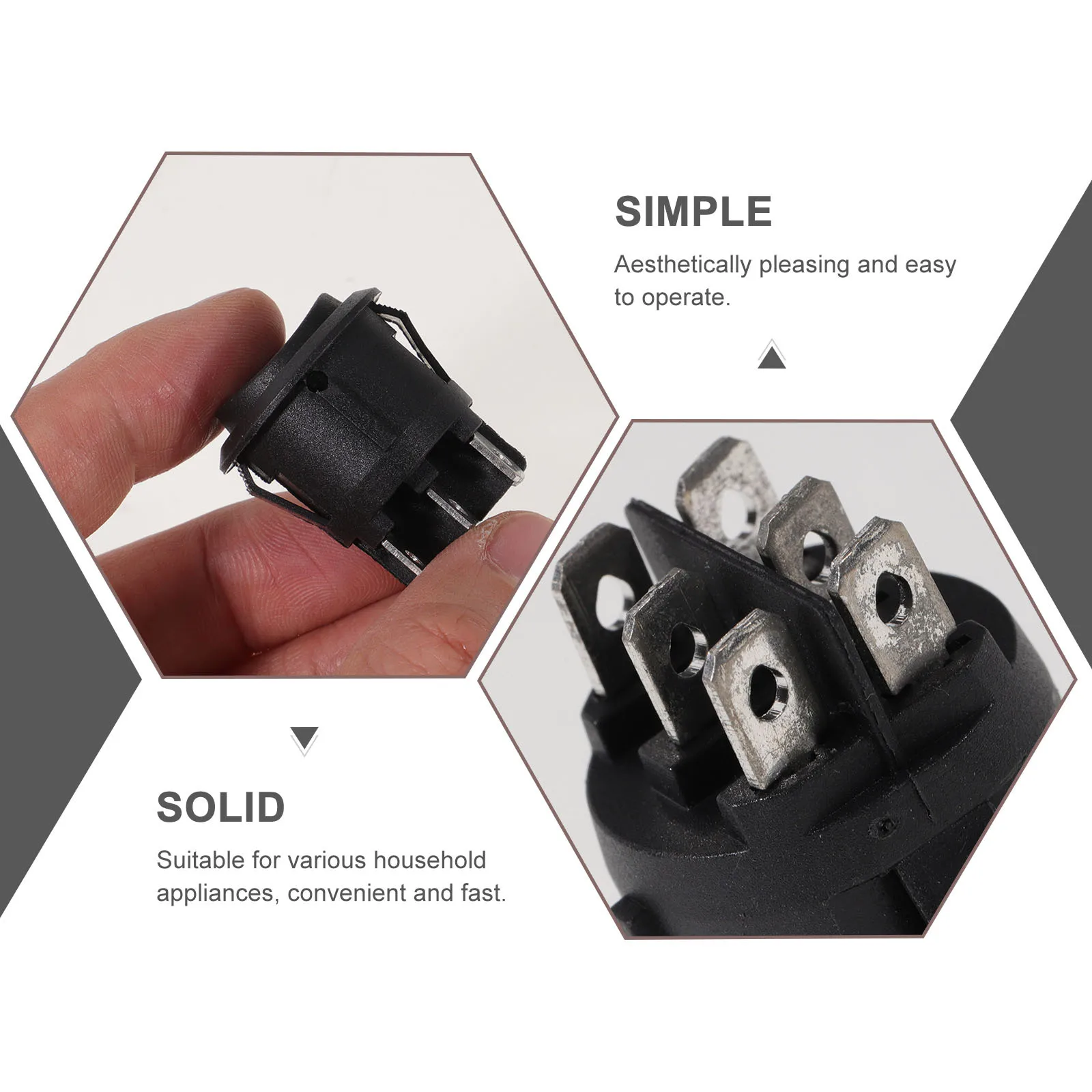 

8 Pcs Round Ship Switch Heavy Duty Toggle Car Auto Switches for Rocker Outdoor On-