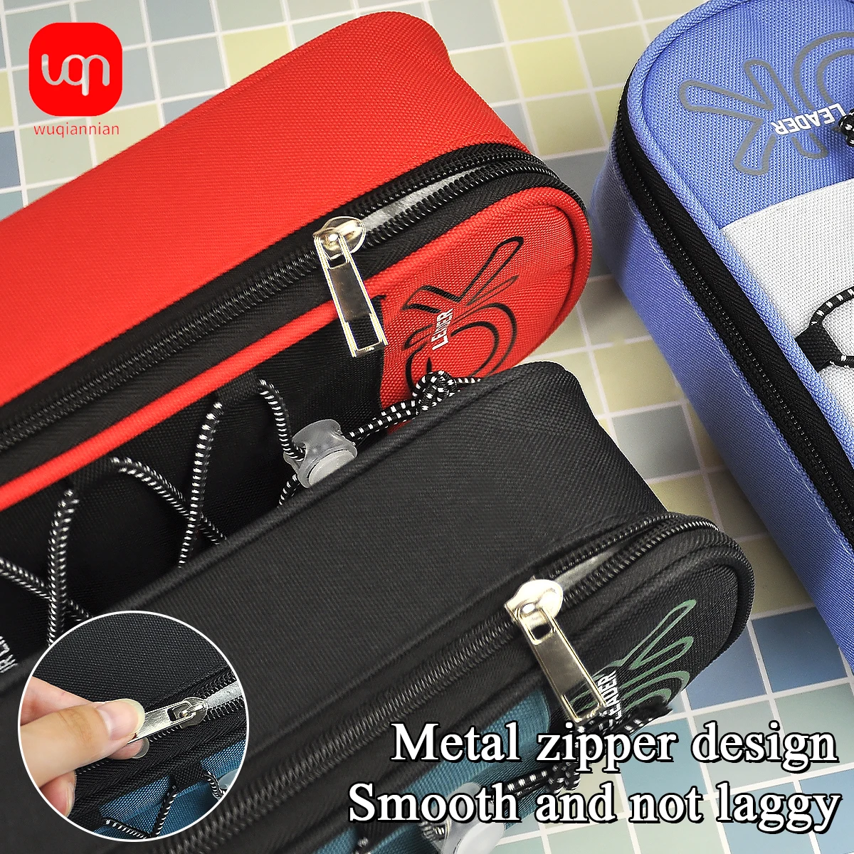 

WQN 1pc Daily Office Canvas Bag - With Smooth Zippers and Large Openings, It Features Binding Drawstrings and Fixed Straps for L