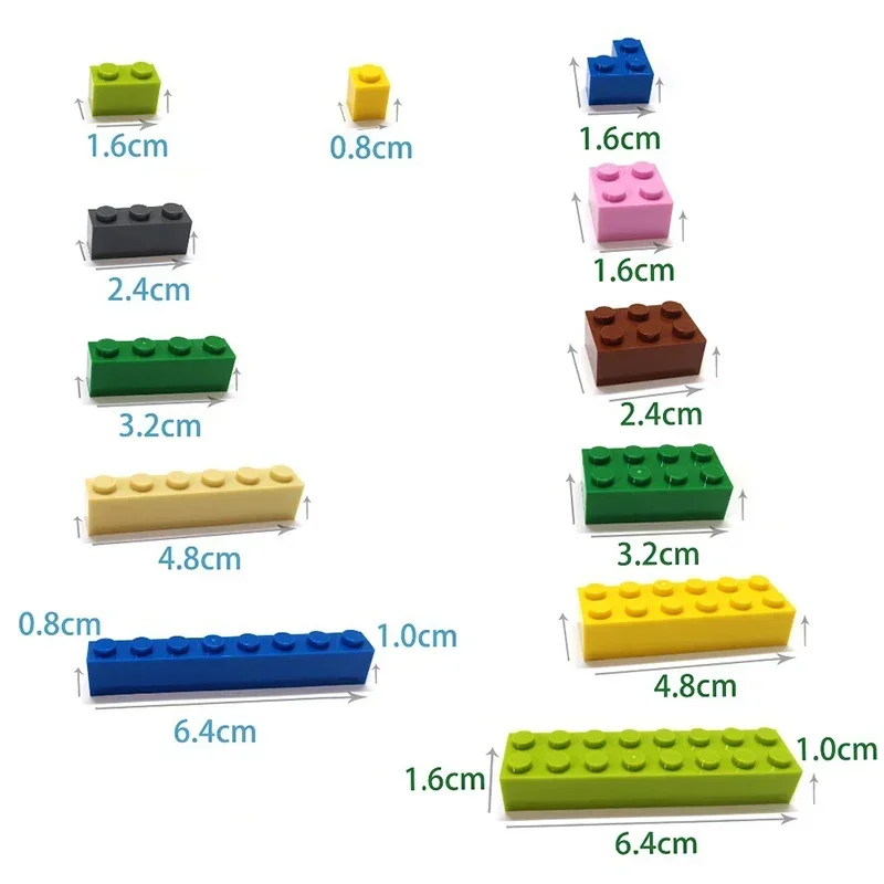 10PCS High-Tech Assemble Particle 21712 44728 1x2-2x2 Studs Building Blocks Kit Part Idea DIY Toys For Children Birthday Gifts