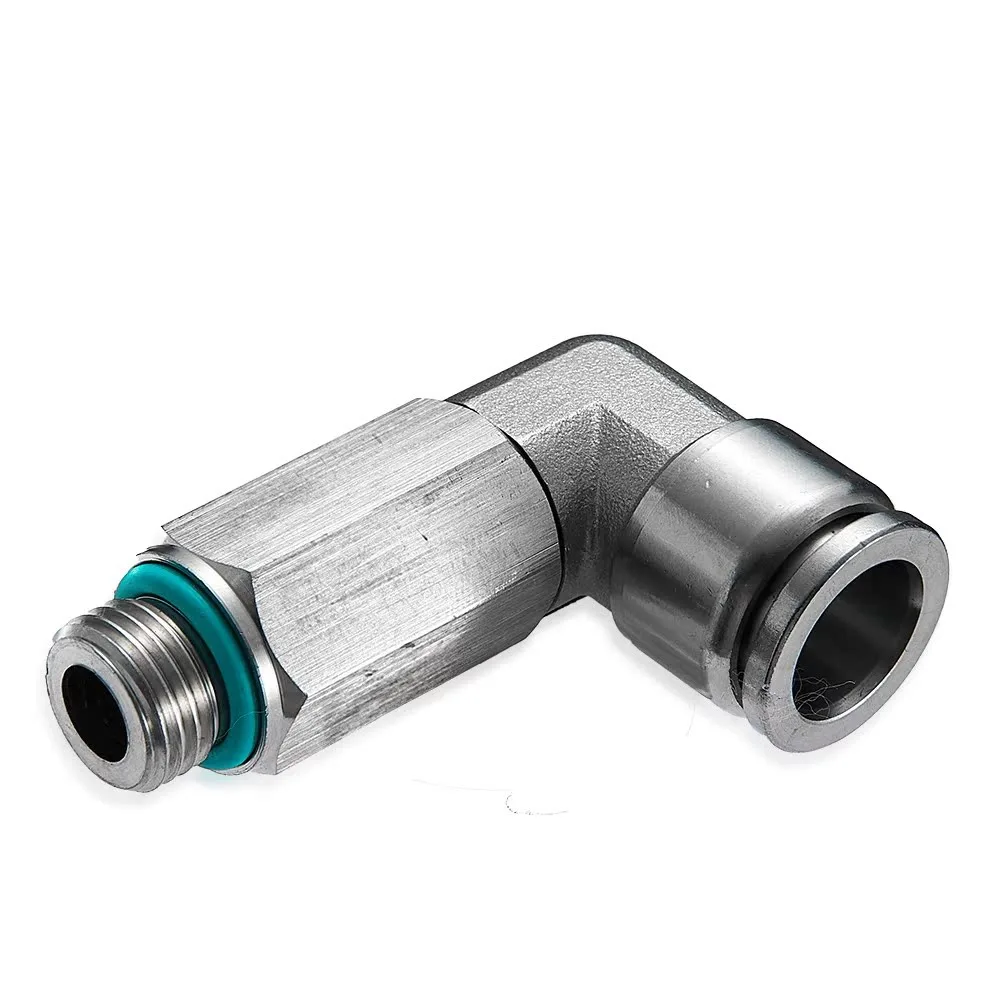 أطول الكوع PPL 1/8 "1/4" 3/8 "1/2" 3/4 "BSP ذكر x 4 6 8 10 12 16 مللي متر دفع في توصيل هوائي تركيب الهواء 304 الفولاذ المقاوم للصدأ