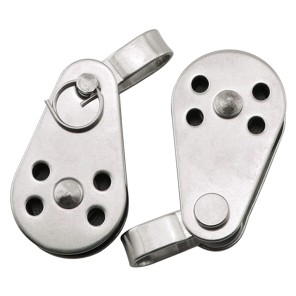 25 mm Edelstahl-Riemenscheibe, Einzelrad, tragende, drehbare Hebeseil-Riemenscheibe, Nylon-Hängedraht, Abschlepprad, Fitnessstudio-Zubehör – Detail 13