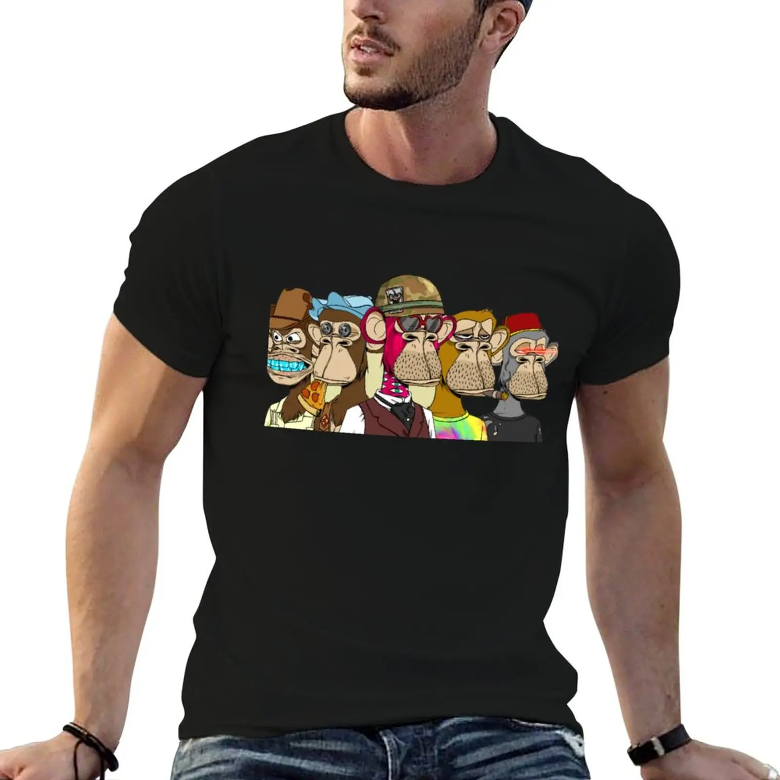 BORED APES NFT T-Shirt homme t-shirt anime t-shirts pour homme t-shirt en coton de haute qualité