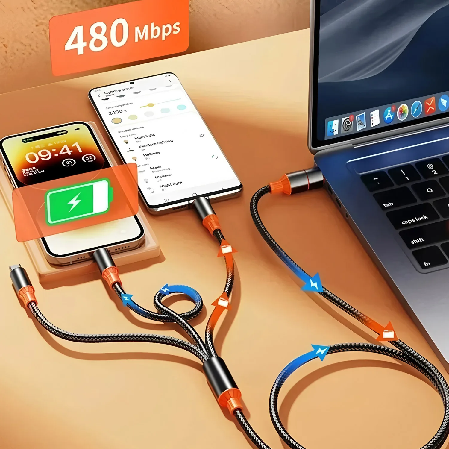 3 In 1 Usb Cable Ty… - image