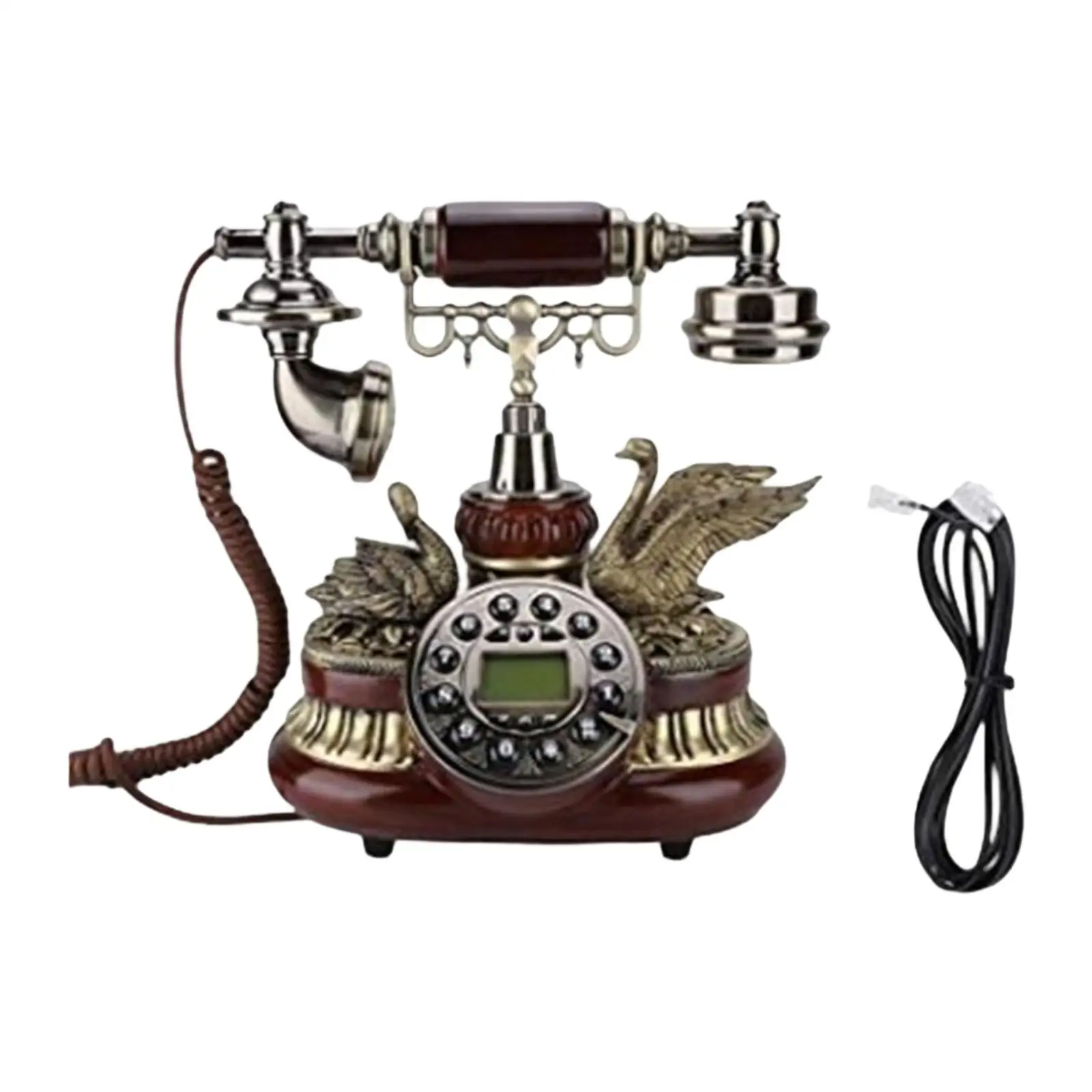 Vintage Style Phone Tabletop Telephone Practical Functional Props Antique Style Phone Retro Style Telephone for Cafe Bedroom