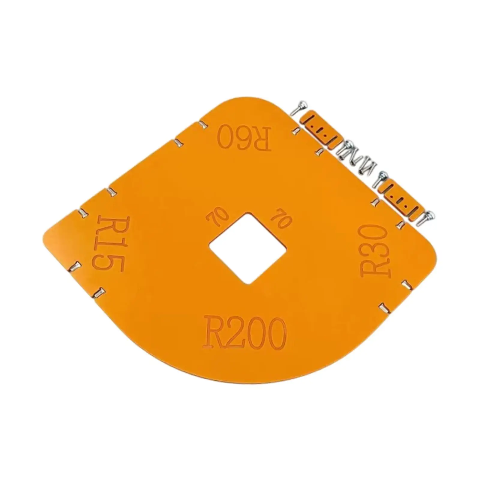 Radius Corners Router Jig Three Hole Table Insert Plate Woodworking Fixture Plastic Material for Woodworking Projects