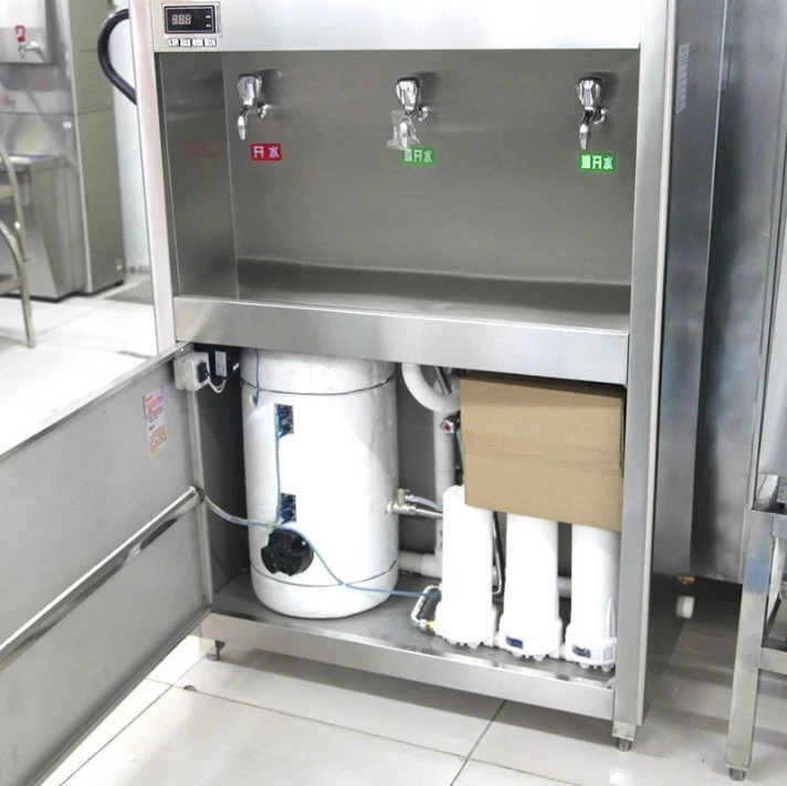 Caldeira de água comercial de aço, um dispensador de água quente aberto dois, dupla finalidade aberta quente com purificador de água de filtro triplo