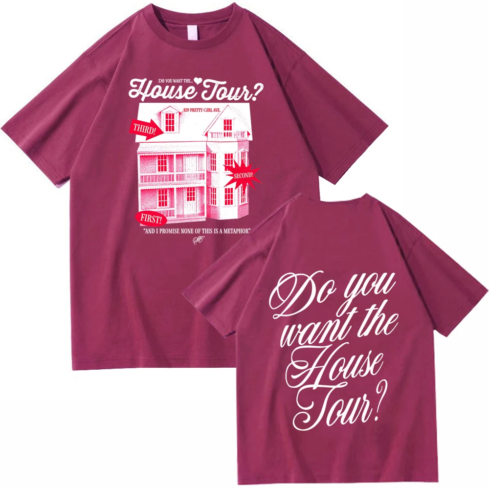 سابرينا كاربنتر هل تريد جولة البيت تي شيرت رجل امرأة Harajuku قصيرة الأكمام س الرقبة قميص غير رسمي هدية #6