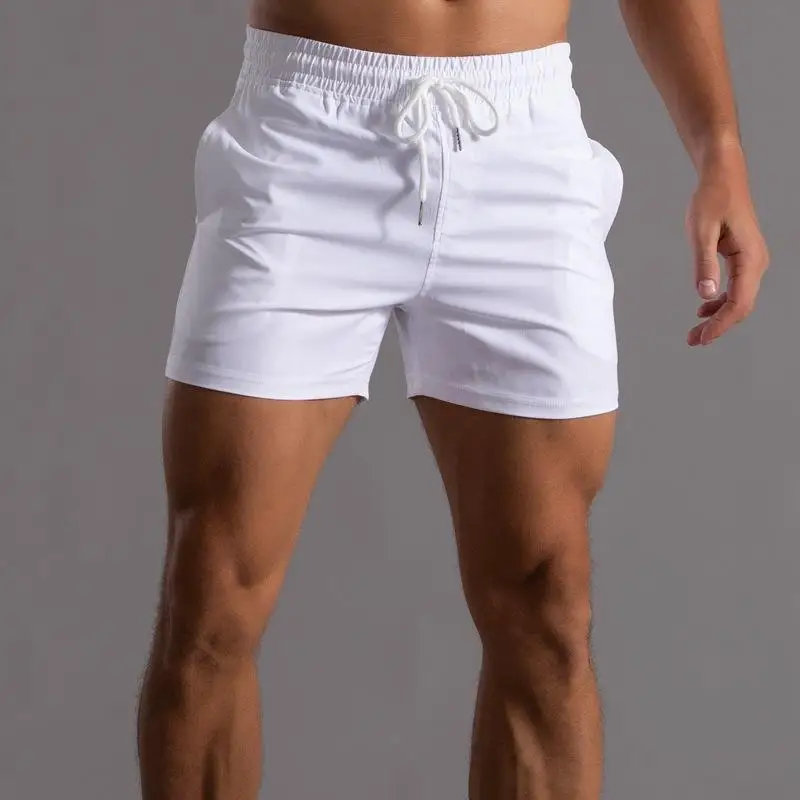 

Sandalwood Beach Pants Men's Tee Quarter orts Casual Straight Leg Polyester Fiber Beachwear mid Waist Rope Bule