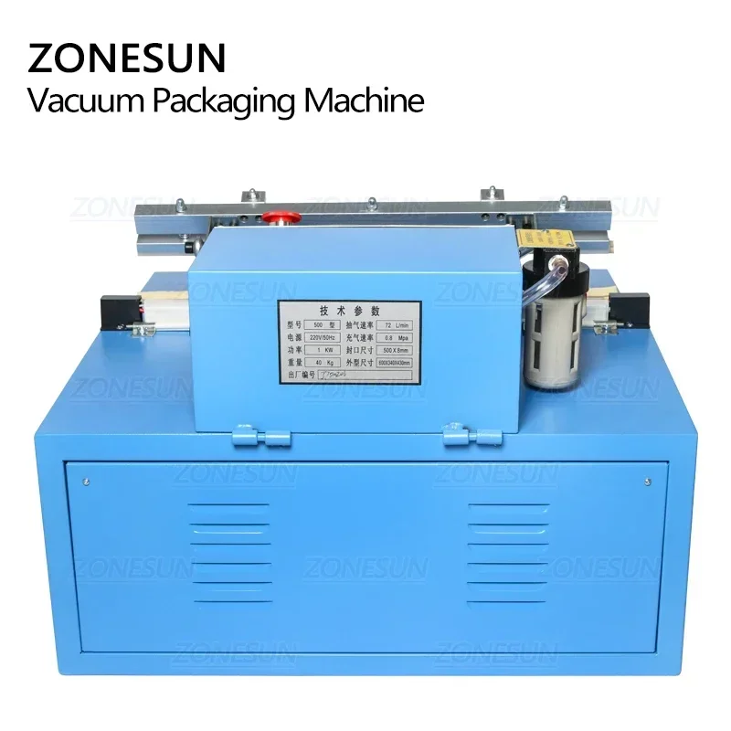 ZONESUN DZ500T آلة تعبئة أرز الأسماك التجارية فراغ السدادة آلة التغليف الصناعية