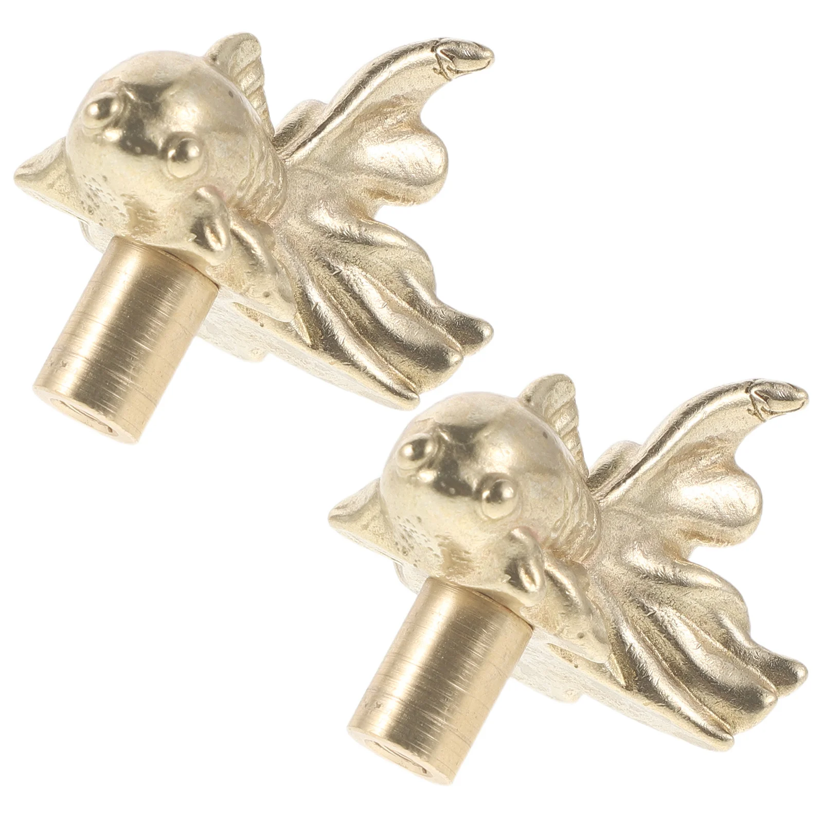 

2Pcs Brass Animal Cabinet Drawer Pulls Fish Design Vintage Style Decorative Hardware for Dresser Cupboard Home Upgrade Projects