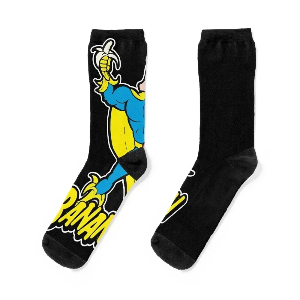 Bananaman Classic Cartoon Essential T-Shirt.png Socks ankle cycling winter Children's Socks Woman Men's