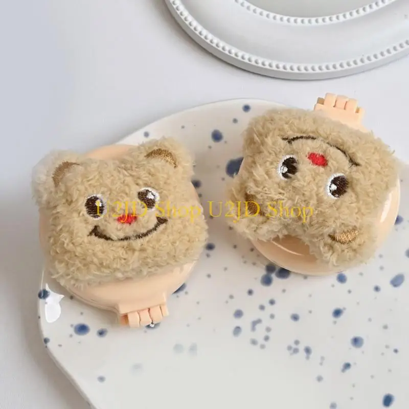 U2JD portátil BONITO Urso Espelho maquiagem e dobrável Ferramenta estilo para uso diário viagem e uso viagens