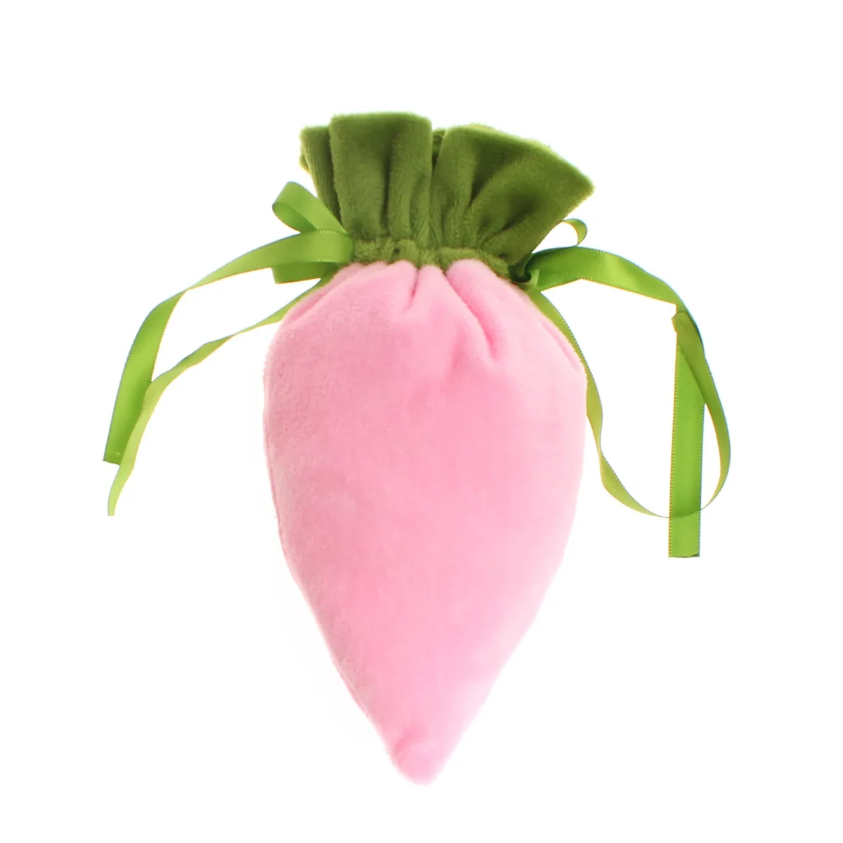 2025 Happy Easter New Carrot Shape Drawstring Fabric Cute Party Candy Gift Bags Large Capacity Candy Wrapping Gift Bags