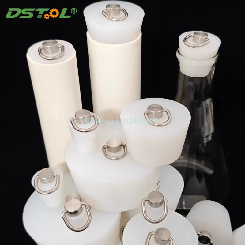

Anti Backflow Silicone Stopper with D Shape Steel Handle Conical Plug 14x19x26mm~51x62x38mm