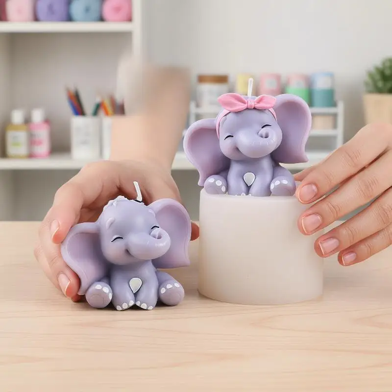 Cute 3D Elephant Silicone Cand - Soap Making Party review and price