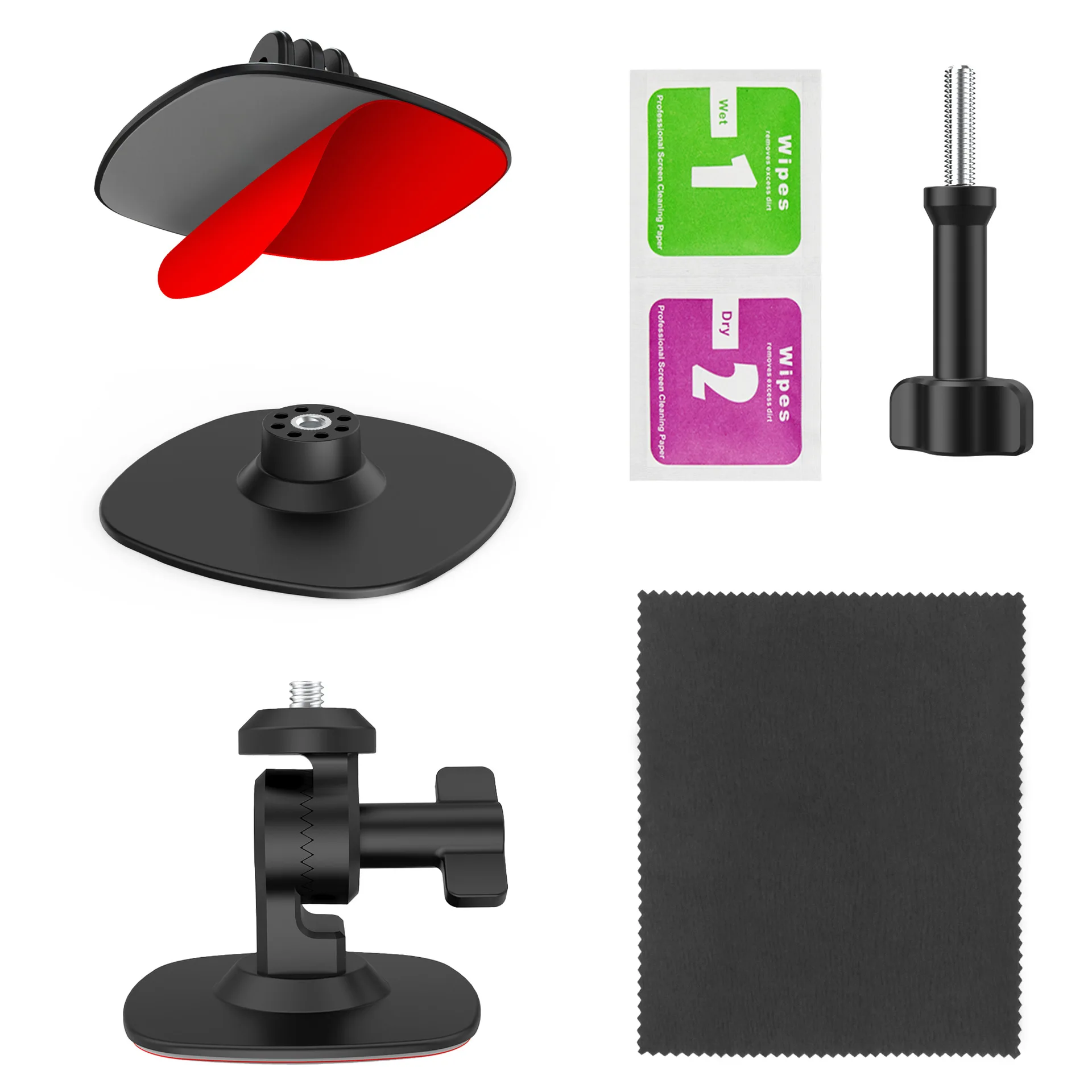 

Flexible Helmet Adhesive Base Mount with 1/4" Screw Adapter for GoPro Insta360 SJCAM Xiaomi Yi