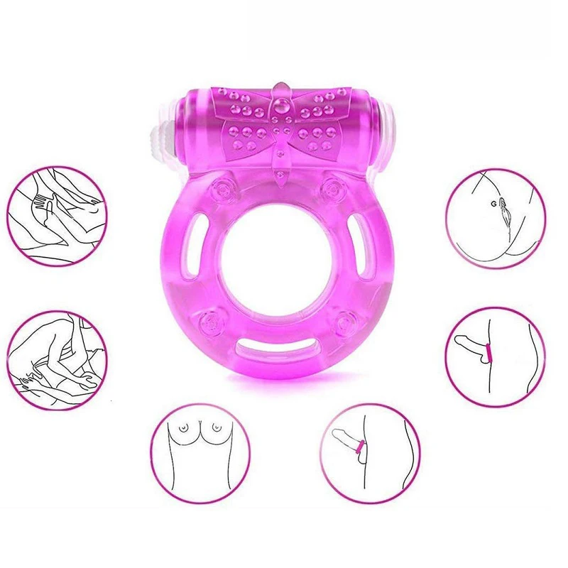 Anillo vibrador para pene para mujeres y hombres, estimulador de clítoris, retraso de la eyaculación, anillo vibrador de erección duradera, anillo de bloqueo vibratorio