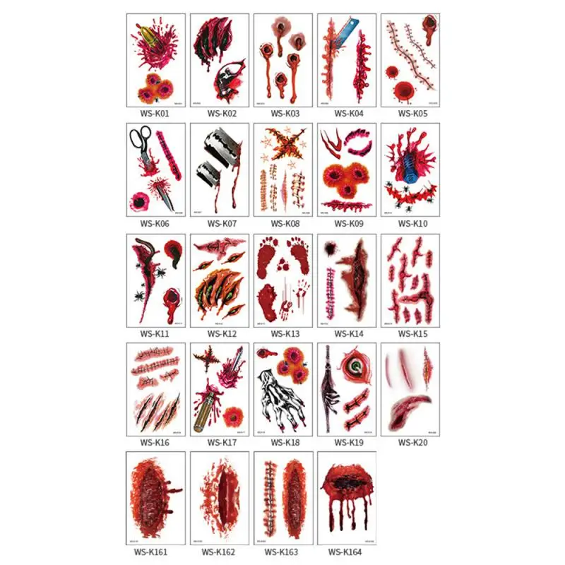 Halloween Decoration Window Stickers Handprint Clings Floor Decals Restroom Zombie Bathroom Blood Stickers Halloween Party Decor