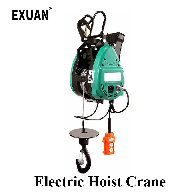 Electric Crane Wire Cable Winch Lift Suspension Portable Household Crane Quick Construction Hoist Air Conditioning Lifting Crane