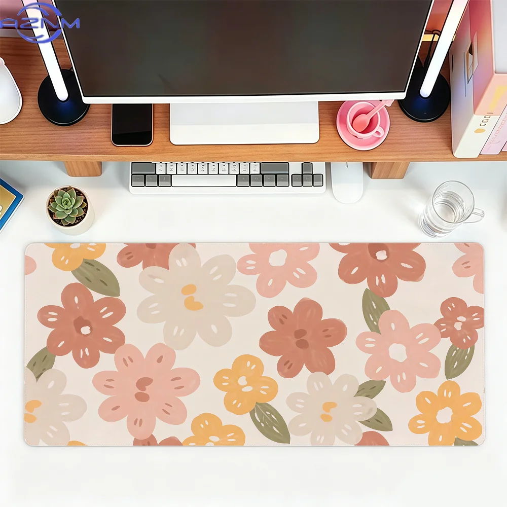 Various Flowers Kawaii Mouse Pad For Office Gaming And Keyboards Non-Slip Large Waterproof view 6