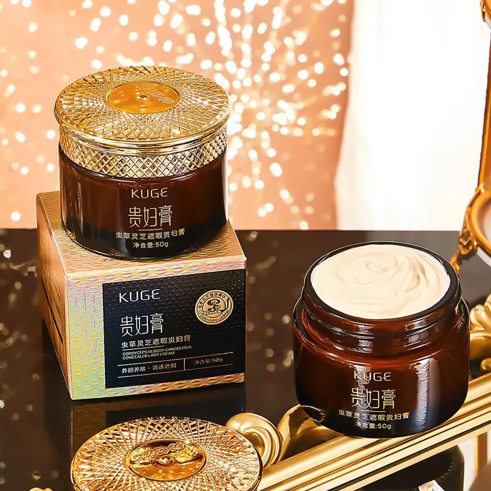 Effective Cordyceps Concealer Glossy Ganoderma Moisturizing Lady Face Cream Smoothing Clear Pore Invisible Cream Autumn Winter